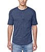 Color:Whale - Image 1 - Kitte Short Sleeve Henley T-Shirt