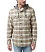 Color:Fren - Image 1 - Long Sleeve Sacket Plaid Hooded Shirt Jacket