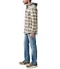 Color:Fren - Image 3 - Long Sleeve Sacket Plaid Hooded Shirt Jacket