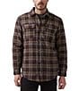 Color:Charcoal Plaid - Image 5 - Soqer Long Sleeve Sherpa-Lined Plaid Shirt Jacket