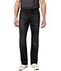 Color:Black - Image 1 - Relaxed Straight Driven Black Wash Jeans