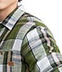 Color:Sphagnum - Image 4 - Sachino Short Sleeve Plaid Woven Shirt