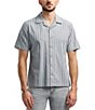 Buffalo David Bitton Salaman Camp Collar Button Front Stripe Top, Color:Whale - Image 1