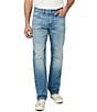 Color:Mid Blue Sanded - Image 1 - Sanded Mid-Blue Relaxed Straight Driven Jeans