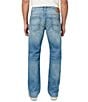 Color:Mid Blue Sanded - Image 2 - Sanded Mid-Blue Relaxed Straight Driven Jeans