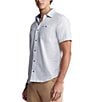 Color:Mirage - Image 1 - Sinyl Short Sleeve Horizontal-Stripe Woven Shirt