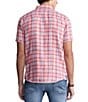 Color:Mineral Red - Image 2 - Sirilo Short Sleeve Checked Woven Shirt