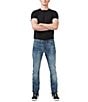 Color:Indigo - Image 4 - Slim Ash Recycled Materials Jeans