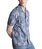 Color:Mirage - Image 3 - Suresh Palm Leaf Printed Short Sleeve Button Front Camp Shirt