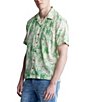 Buffalo David Bitton Suresh Palm Leaf Printed Short Sleeve Button Front Camp Shirt, Color:Whitecap Grey - Image 3