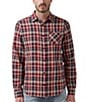 Color:Ruby - Image 1 - Surza Long Sleeve Plaid Shirt