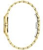 Color:Gold - Image 2 - Crystal Collection Women's Gold Tone Quartz Analog Bracelet Watch