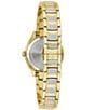 Color:Gold - Image 3 - Crystal Collection Women's Gold Tone Quartz Analog Bracelet Watch