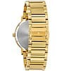 Color:Gold - Image 3 - Men's Black Dial Diamond Gold Stainless Steel Bracelet Watch