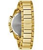 Color:Gold - Image 3 - Men's Diamond Chronograph Gold Tone Stainless Steel Bracelet Watch
