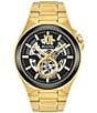 Color:Gold - Image 1 - Men's Maquina Automatic Gold Stainless Steel Bracelet Watch
