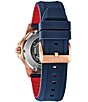 Color:Rose Gold - Image 3 - Men's Marine Star Automatic Blue Silicone Strap Watch