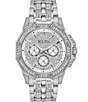 Color:Silver - Image 1 - Men's Octava Crystal Chronograph Stainless Steel Bracelet Watch
