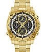 Color:Gold - Image 1 - Men's Precisionist Icon Chronograph Gold Stainless Steel Bracelet Watch