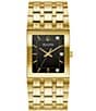 Color:Gold - Image 1 - Men's Quadra Marc Anthony Gold Tone Stainless Steel Bracelet Watch