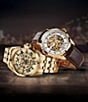 Bulova Men's Sutton Automatic Brown Leather Strap Watch - Image 6