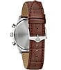 Color:Silver - Image 3 - Men's Sutton Chronograph Brown Leather Strap Watch