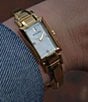 Bulova Women's Classic Quartz Analog Stainless Steel Bangle Bracelet Watch, Color:Gold - Image 4