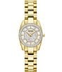 Color:Gold - Image 2 - Women's Crystal Collection Gold Tone Stainless Steel Bracelet Watch