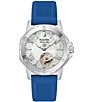Color:Blue - Image 1 - Women's Marine Star Mechanical Automatic Blue Silicone Strap Watch