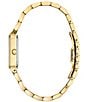 Color:Gold - Image 2 - Women's Quadra Quartz Analog Gold Tone Stainless Steel Bracelet Watch