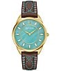 Bulova Women's Sutton Western Two Hand Leather Strap Watch - Image 1