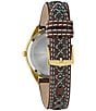 Bulova Women's Sutton Western Two Hand Leather Strap Watch - Image 3