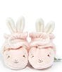 Color:Pink - Image 1 - Baby Girls Newborn-6 Months Hoppy Feet Bootie Slippers