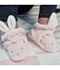 Color:Pink - Image 4 - Baby Girls Newborn-6 Months Hoppy Feet Bootie Slippers