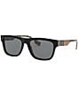 Color:Black Check - Image 1 - Men's BE4293 56mm Square Sunglasses