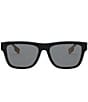 Color:Black Check - Image 2 - Men's BE4293 56mm Square Sunglasses