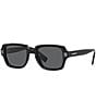 Color:Black - Image 1 - Men's BE4349 Eldon 51mm Rectangle Sunglasses