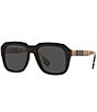 Color:Black - Image 1 - Men's Be4350 55mm Square Sunglasses