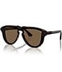 Color:Dark Havana - Image 1 - Men's BE4427 36mm Dark Havana Aviator Sunglasses