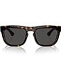 Color:Dark Havana - Image 2 - Men's BE4431U 56mm Dark Havana Square Sunglasses