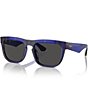 Color:Blue/Dark Grey - Image 1 - Men's BE4431U 56mm Square Sunglasses