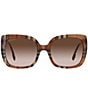 Color:Brown Check - Image 2 - Women's 54mm Square Sunglasses