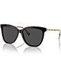 Color:Black - Image 1 - Women's BE4308 56mm Square Sunglasses