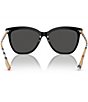 Color:Black - Image 4 - Women's BE4308 56mm Square Sunglasses