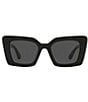 Color:Black - Image 2 - Women's Be4344 51mm Square Sunglasses