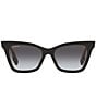 Color:Black - Image 2 - Women's BE4346 Elsa 53mm Square Sunglasses