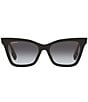 Burberry Women's BE4346 Elsa 53mm Square Sunglasses, Color:Black - Image 2