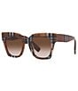 Color:Brown - Image 1 - Women's BE4364 Kitty 49mm Square Sunglasses