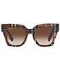 Color:Brown - Image 2 - Women's BE4364 Kitty 49mm Square Sunglasses
