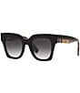 Color:Black - Image 1 - Women's BE4364 Kitty 49mm Square Sunglasses